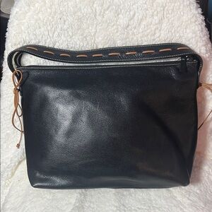 Kate Spade vintage made in italy Black Leather Purse with brown bows